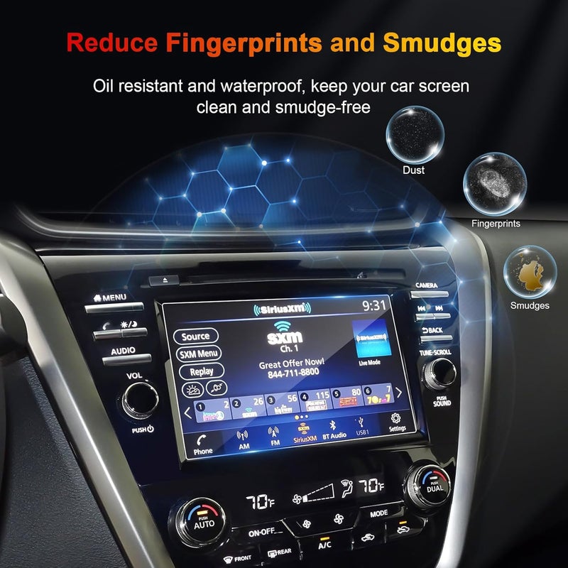 BSTW for 2024 Nissan Murano Screen Protector for 2024 Murano 8-in for 2024 Nissan Murano Accessories 9H Anti-Scratch Tempered Glass Protective Film - Image 2